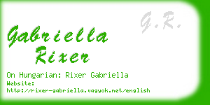 gabriella rixer business card